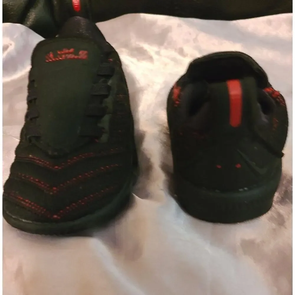 Nike LeBron 16 black and red toddler sneaker size 5c